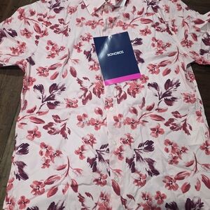 NWT Bonobos Men's Floral Shirt - Pink and Purple Size M